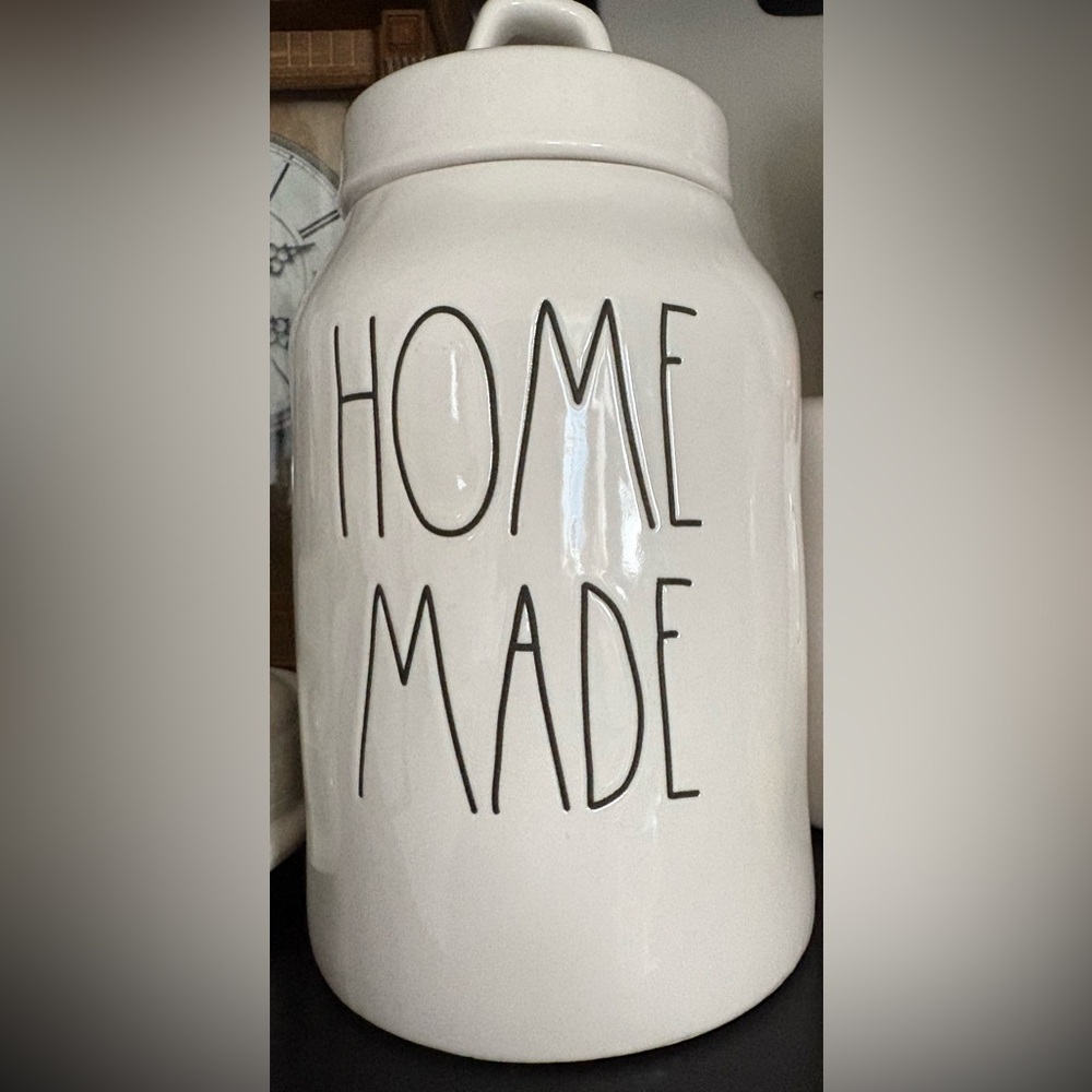 Farm line Rae Dunn White Ceramic 'Home Made' Canister